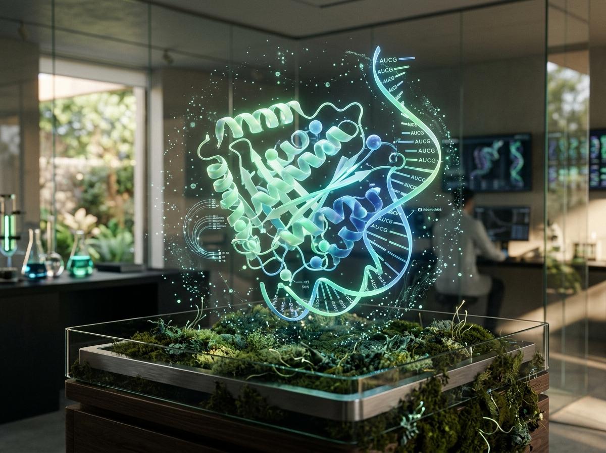 Biological AI protein folding and cellular genomics
